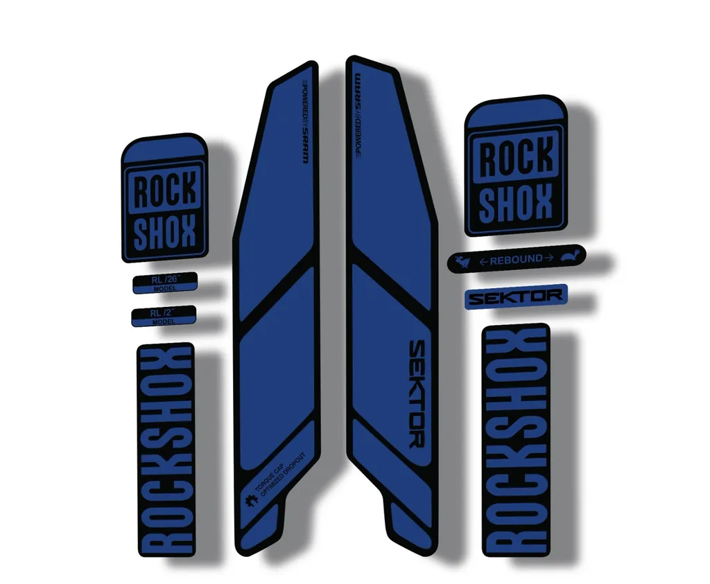 Rock Shox SEKTOR 2015 Fork Decal Mountain Bike Cycling Sticker Adhesiv Dark Blue