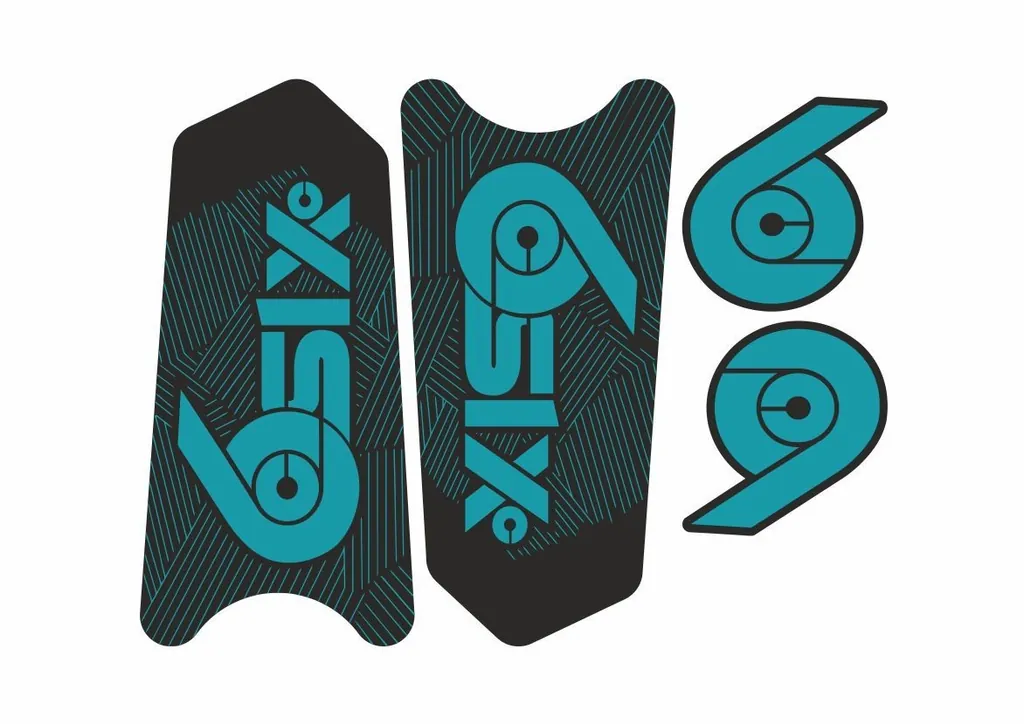 Race Face SixC Crank Decals Set Stickers Mountain Bike Adhesive Turqouise 2Pcs