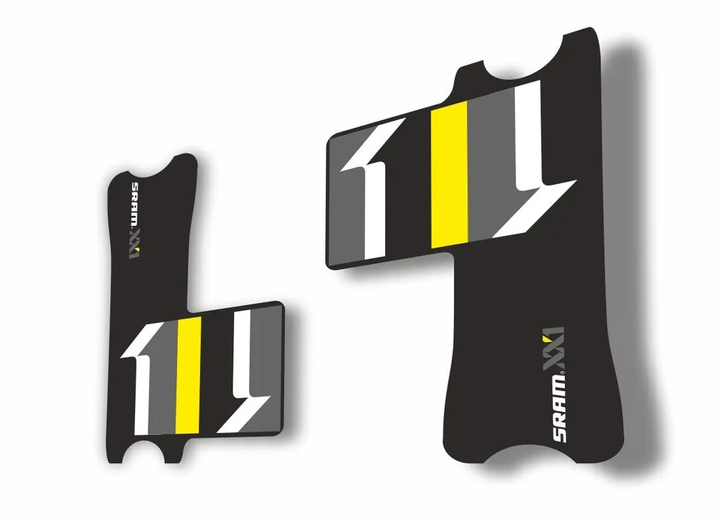 Crank Set Stickers Decals MTB SRAM XX1 Mountain Bike Bicycle Adhesive 2Pc Yellow