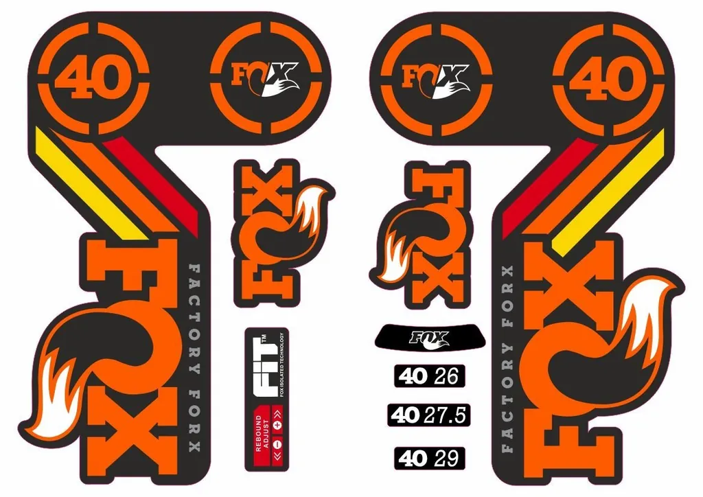 FOX 40 Heritage 2015 Fork Suspension Factory Decal Sticker Adhesive Rainbow