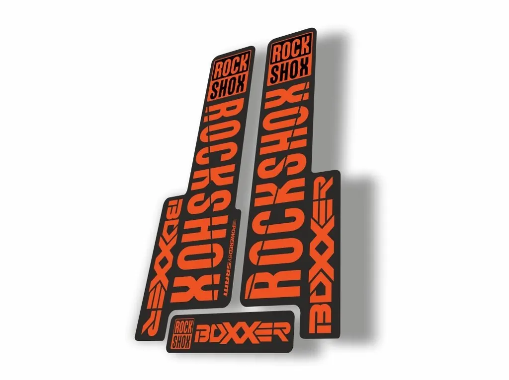 Rock Shox BOXXER 2018 Mountain Bike Cycling Decal Kit Sticker Adhesive Orange