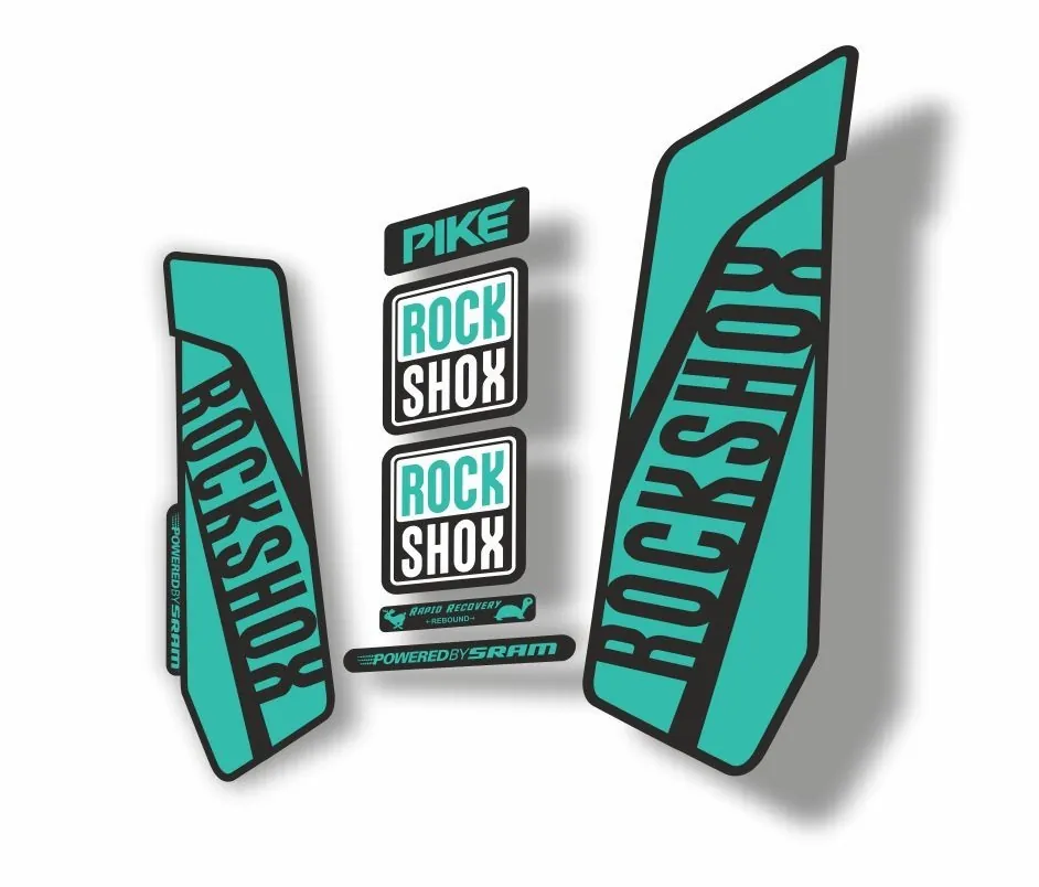 Rock Shox Pike 2016 Mountain Bike Cycling Decal Kit Sticker Adhesive Dolphin