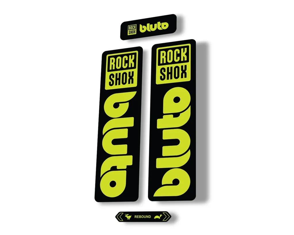 Rock Shox BLUTO 2021 Mountain Bike Cycling Decal Kit Sticker Adhesive Lime Green