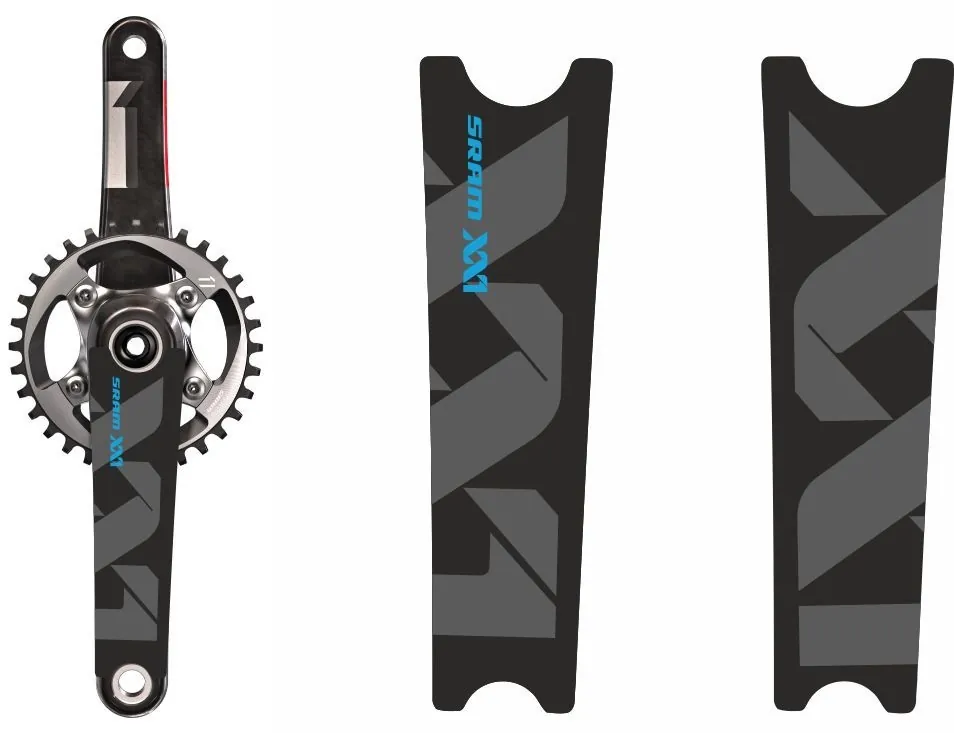 Crank Set Stickers Decals SRAM XX1 Mountain Bike Bicycle Adhesive 2Pc Blue #1