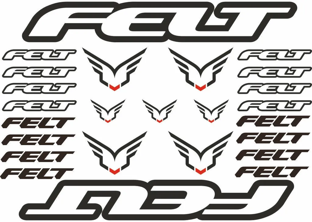 Bicycle Vinyl Frame Stickers – Compatible with FELT  Bikes White 16 Pcs