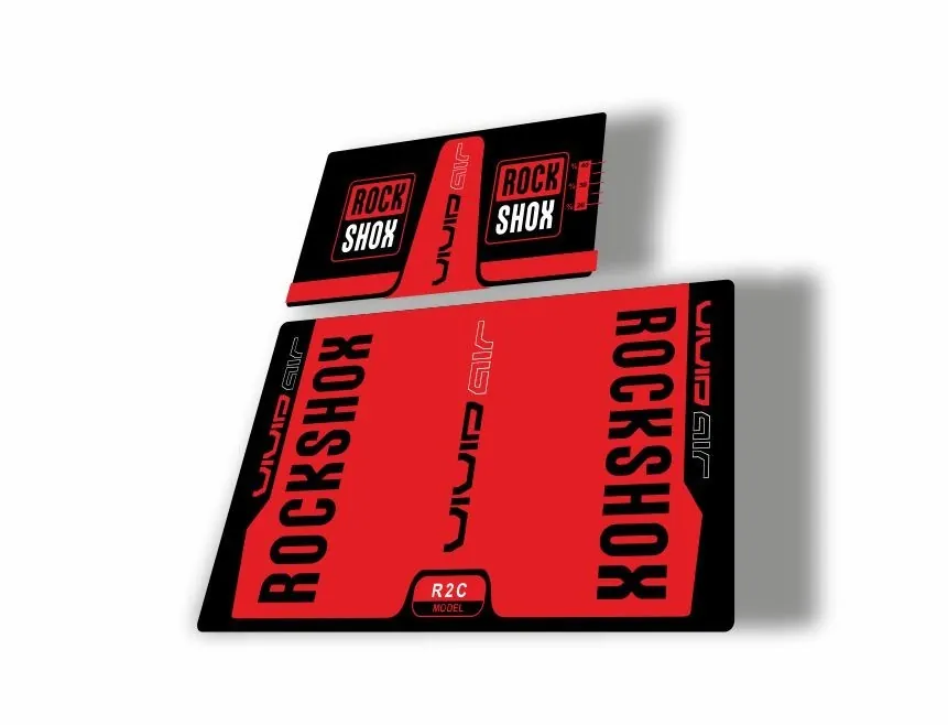 Rock Shox Vivid Air R2C 2016 Rear Shock MTB Decal Sticker Adhesive Red