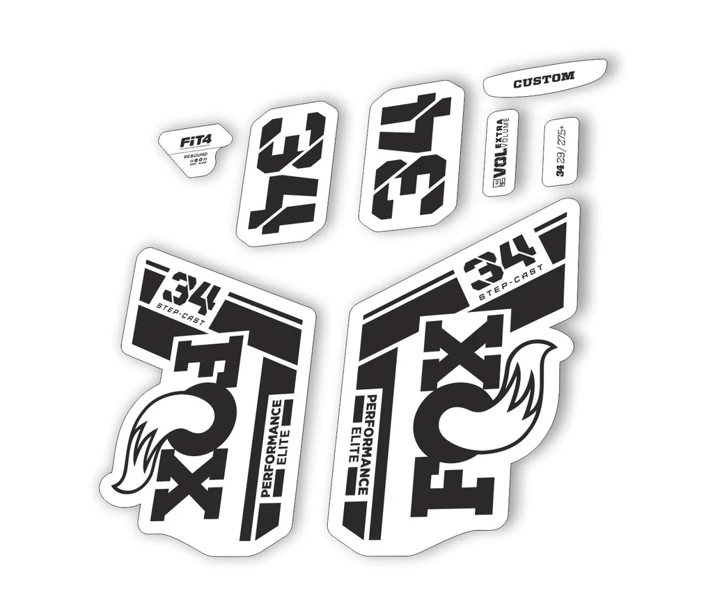 FOX 34 Step Cast Elite 2021 Factory Fork Decals Suspension Sticker Black
