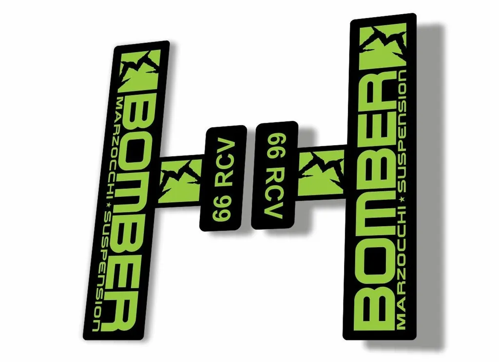 Marzocchi Bomber 66 RCV 2009 Fork Suspension Sticker Decal Kit Adhesive Green