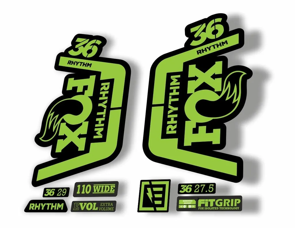 FOX 36 Rhythm 2019 Forks Suspension Factory Decal Sticker Adhesive Green