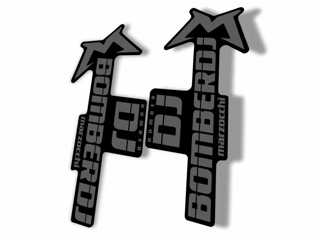 Marzocchi Bomber DJ 2020 Fork Suspension Sticker Decal Kit Adhesive Gray
