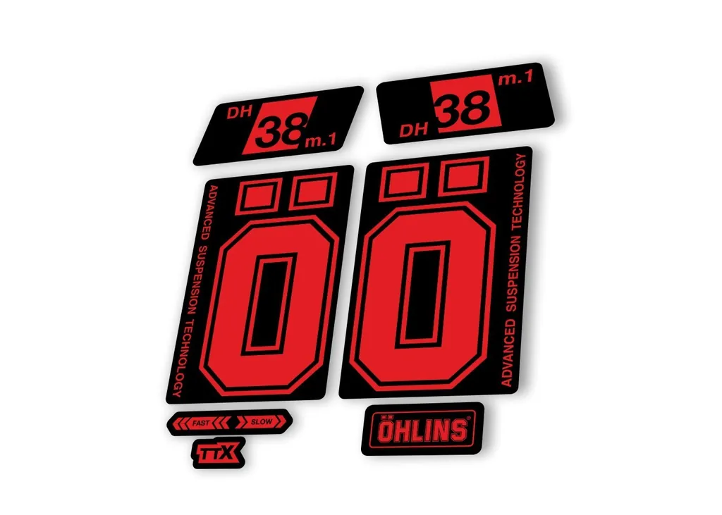 Ohlins DH38 M.1 2022 Fork Decal Mountain Bike Cycling Sticker Adhesive Red
