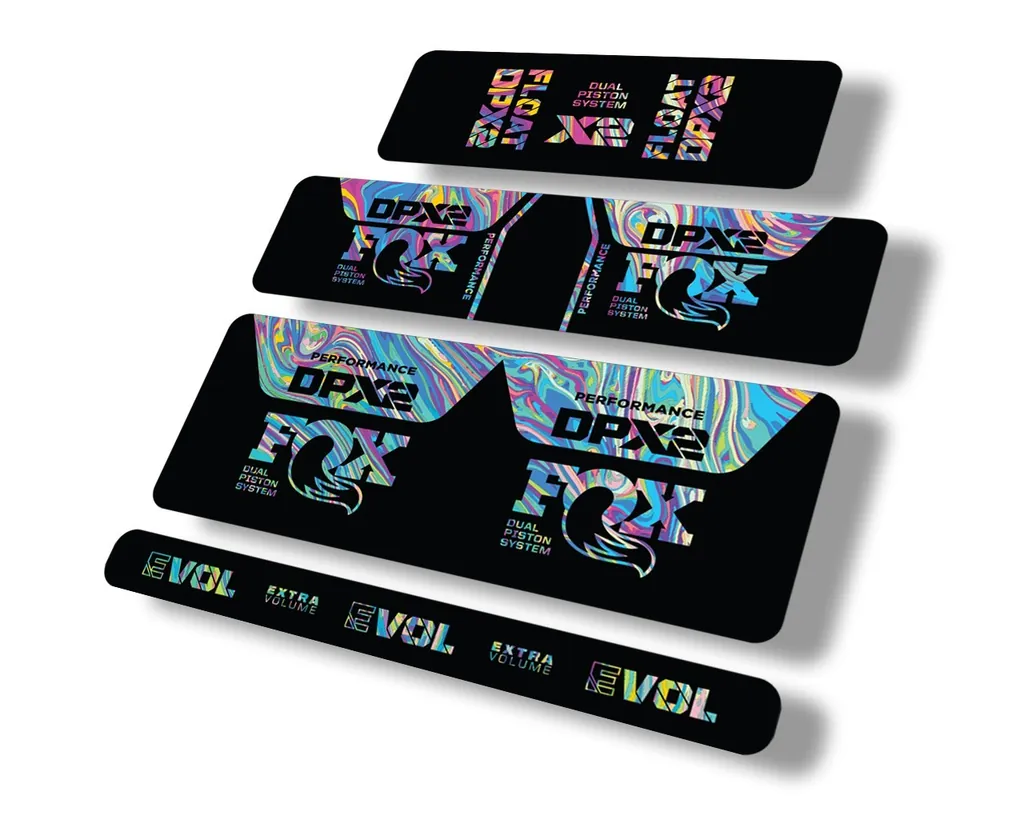 FOX Float DPX2 2021 Performance Rear Shock Suspension Sticker Decal Oil Slick 1