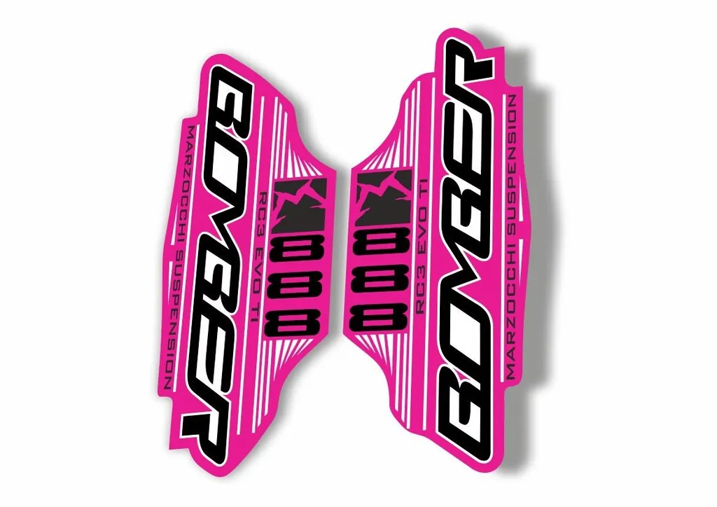Marzocchi Bomber 888 RC3 EVO TI 2011 Fork Suspension Sticker Decal Kit Pink