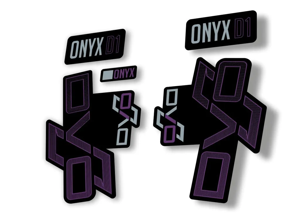 DVO Onyx D1 2022 Fork Suspension Sticker Factory Decal Adhesive Purple