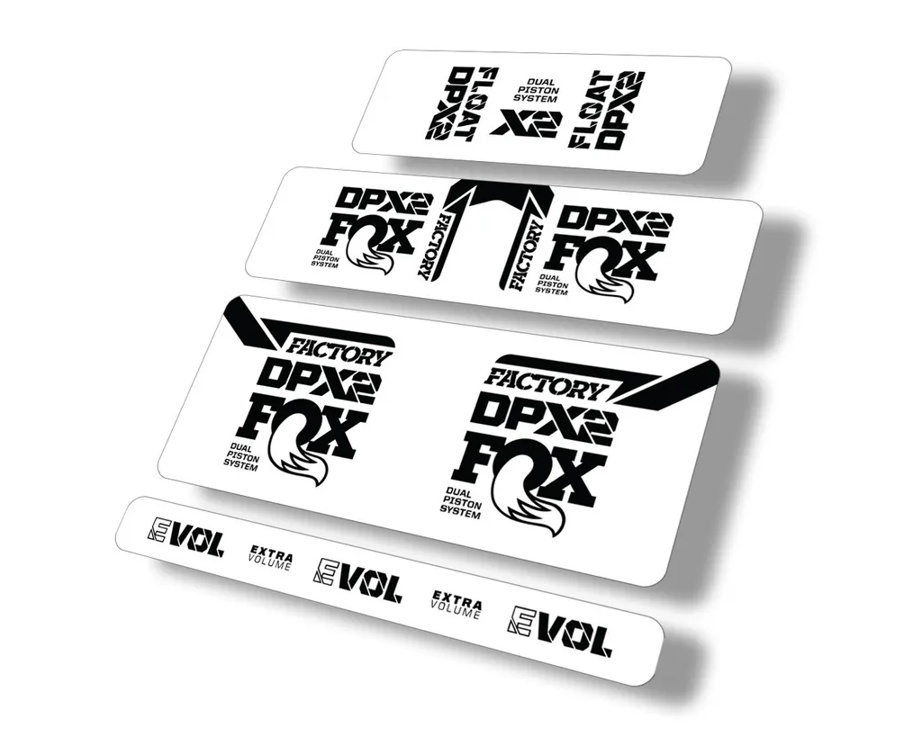 FOX Float DPX2 2021 Rear Shock Suspension Sticker Factory Decal Full Set Black
