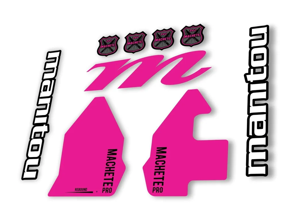 Manitou Machette 100 Pro 2020 Fork Suspension Decal Kit Sticker Pink