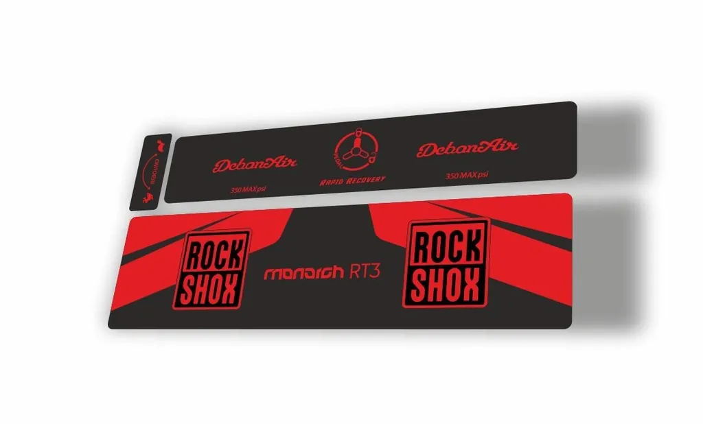 Rock Shox 2016 MONARCH RT3 Rear Shock MTB Decal Sticker Adhesive Red