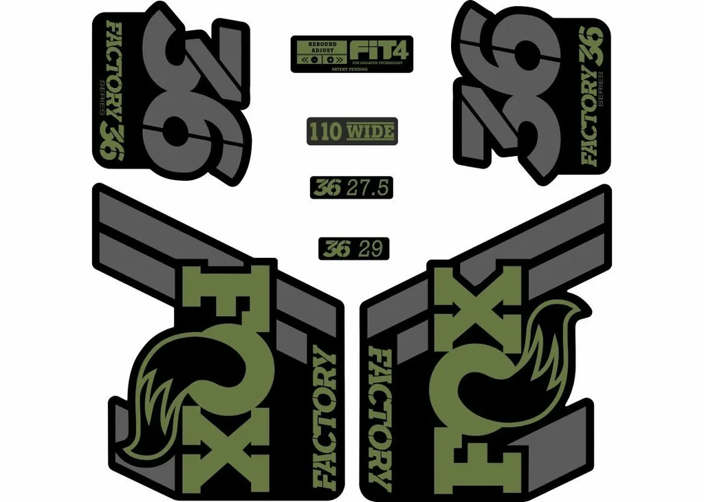 FOX 36 Float 2018-19 Forks Suspension Factory Decal Sticker Adhesive Olive