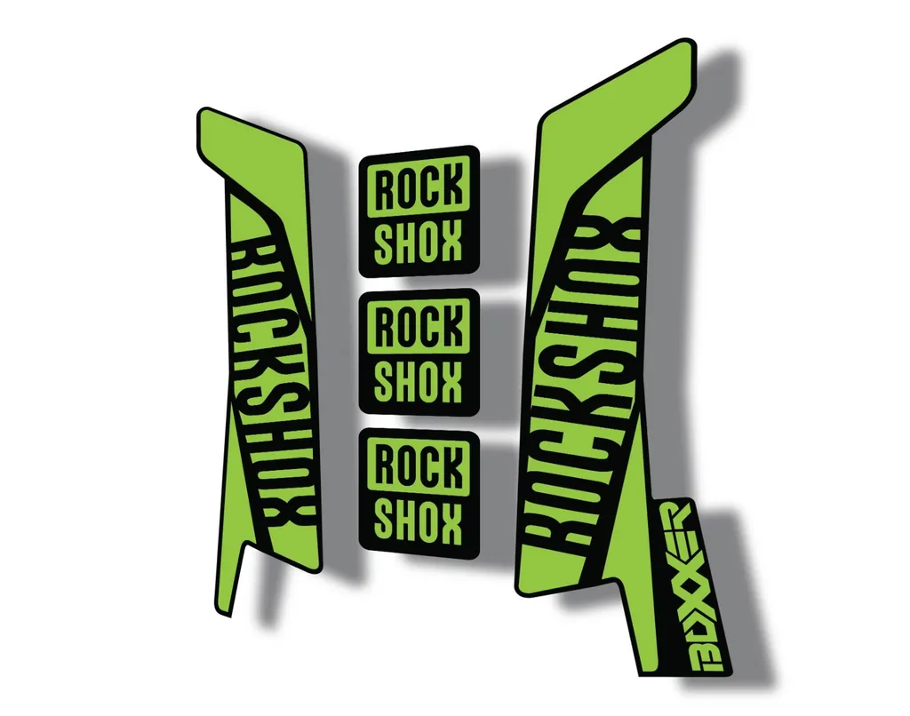 Rock Shox BOXXER 2017 Mountain Bike Cycling Decal Kit Sticker Green