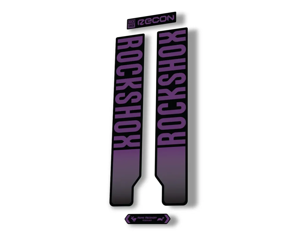 Rock Shox RECON 2021 Mountain Bike Cycling Decal Kit Sticker Adhesive Purple