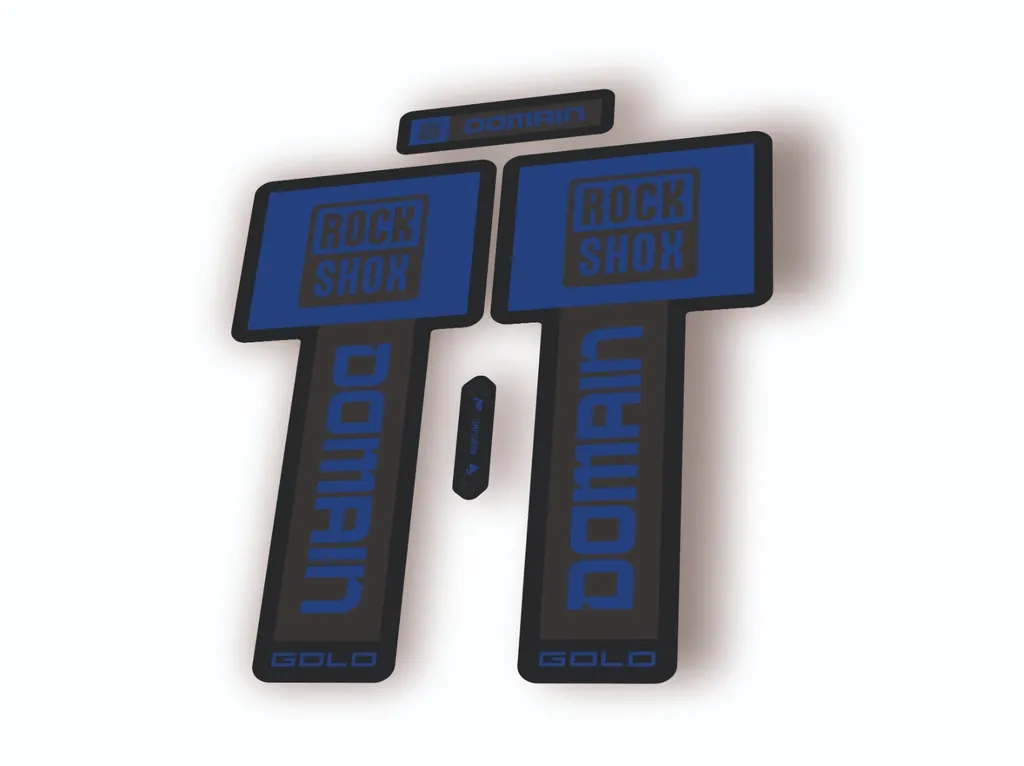 Rock Shox DOMAIN GOLD 2025 Mountain Bike Cycling Decal Sticker Adhesive D. Blue