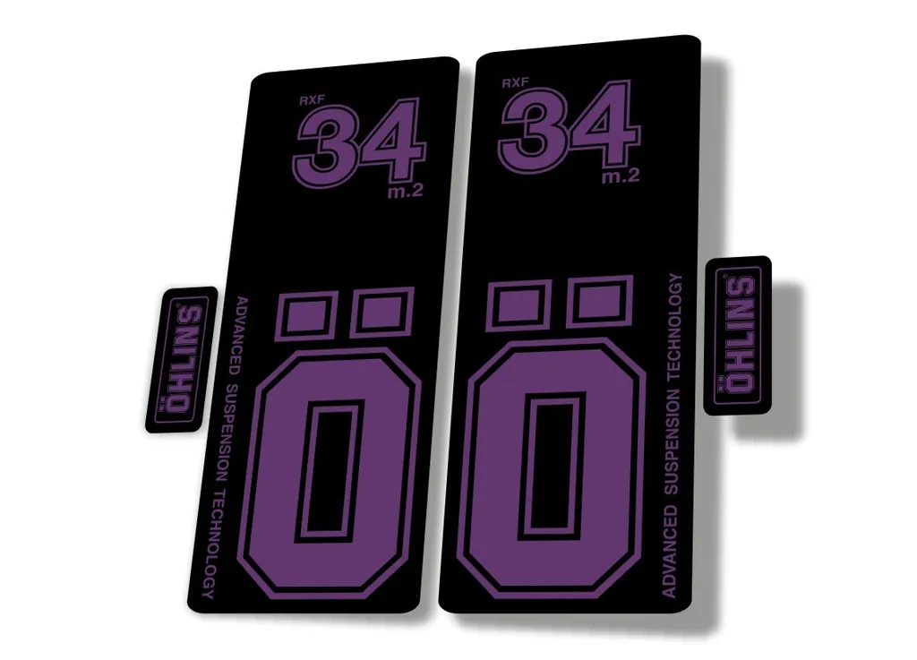 OHLINS RXF 34 M.2 2022 Fork Decal Mountain Bike Cycling Sticker Adhesive Purple