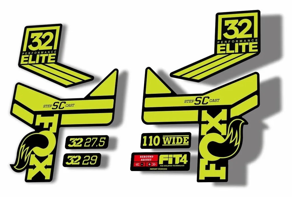FOX 32 Step Cast SC EP  Fork Suspension Factory Decal Stickers Adhesive L.Green
