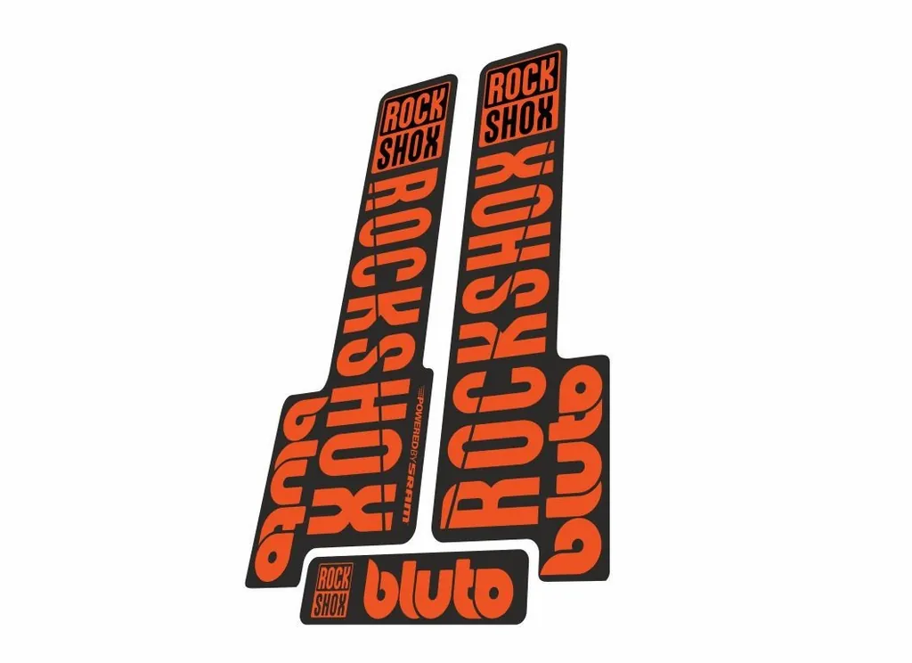 Rock Shox BLUTO 2018 Mountain Bike Cycling Decal Kit Sticker Orange
