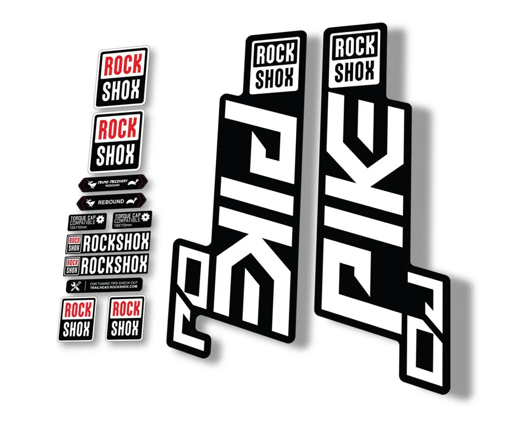 Rock Shox PIKE DJ 2021 Mountain Bike Cycling Decal Sticker Adhesive White