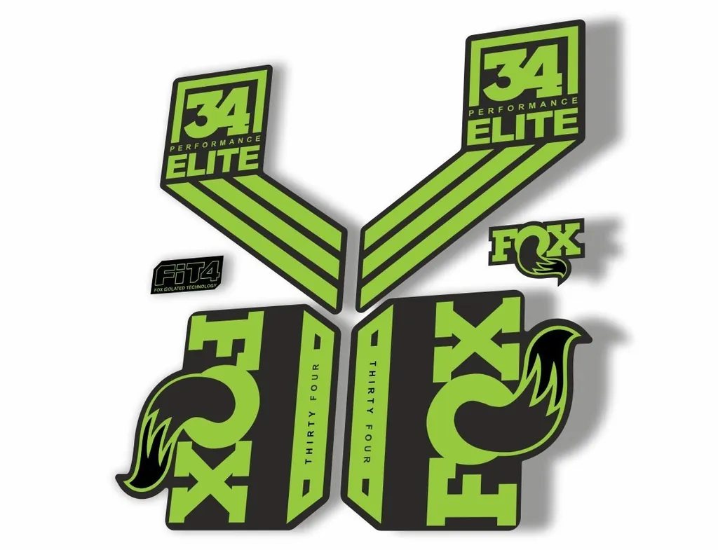 FOX 34 Elite Performance 2017-18 Fork Suspension Factory Decal Sticker Green