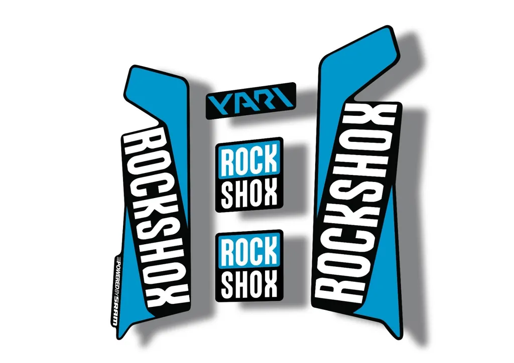 Rock Shox YARI 2017 Fork Decal Mountain Bike Cycling Sticker Adhesive Blue