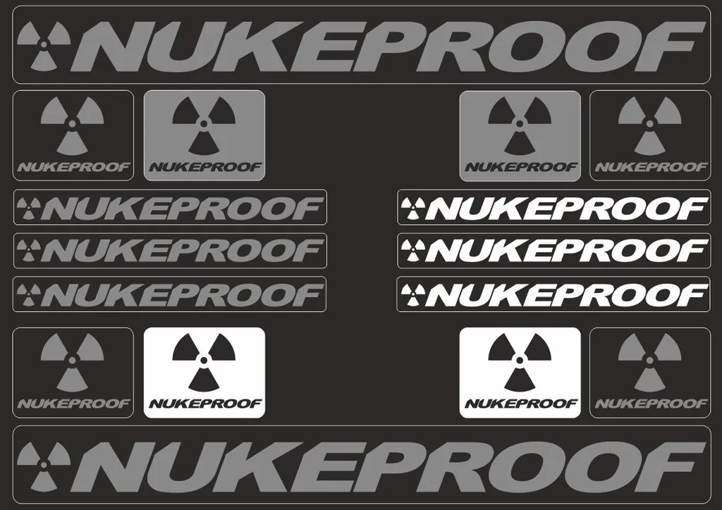 Bicycle Vinyl Stickers – Compatible with Nukeproof Mountain Bikes – Gray