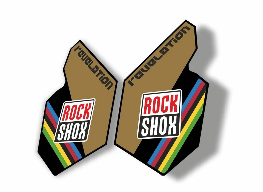 Rock Shox REVELATION 2012 Mountain Bike Cycling Decal Sticker Adhesive UCI Gold
