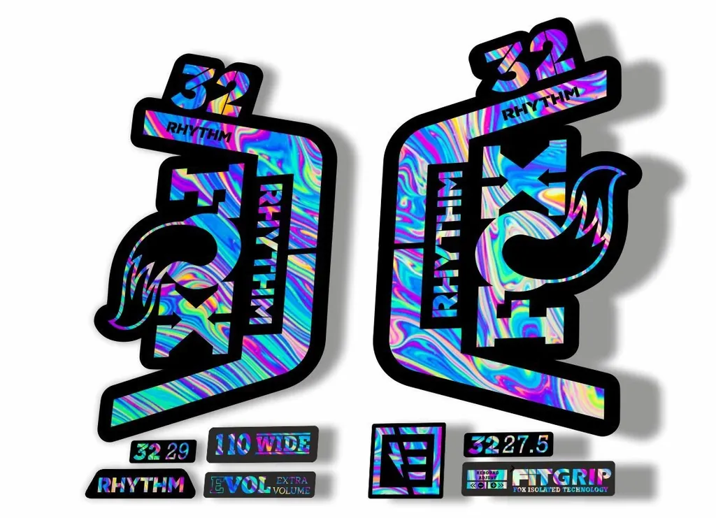 FOX 32 Rhythm 2019 Forks Suspension Factory Decal Sticker Adhesive Oil Slick 1