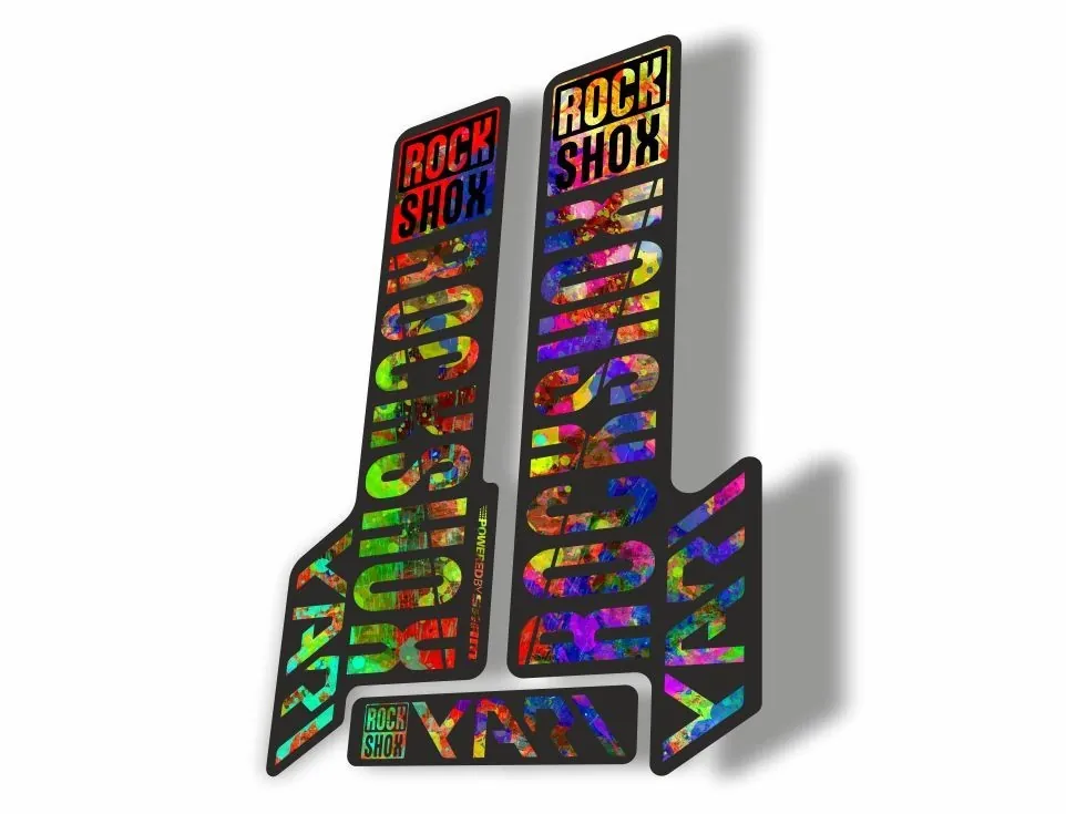 Rock Shox YARI 2018 Fork Decal Mountain Bike Cycling Sticker Adhesive Oil Slick