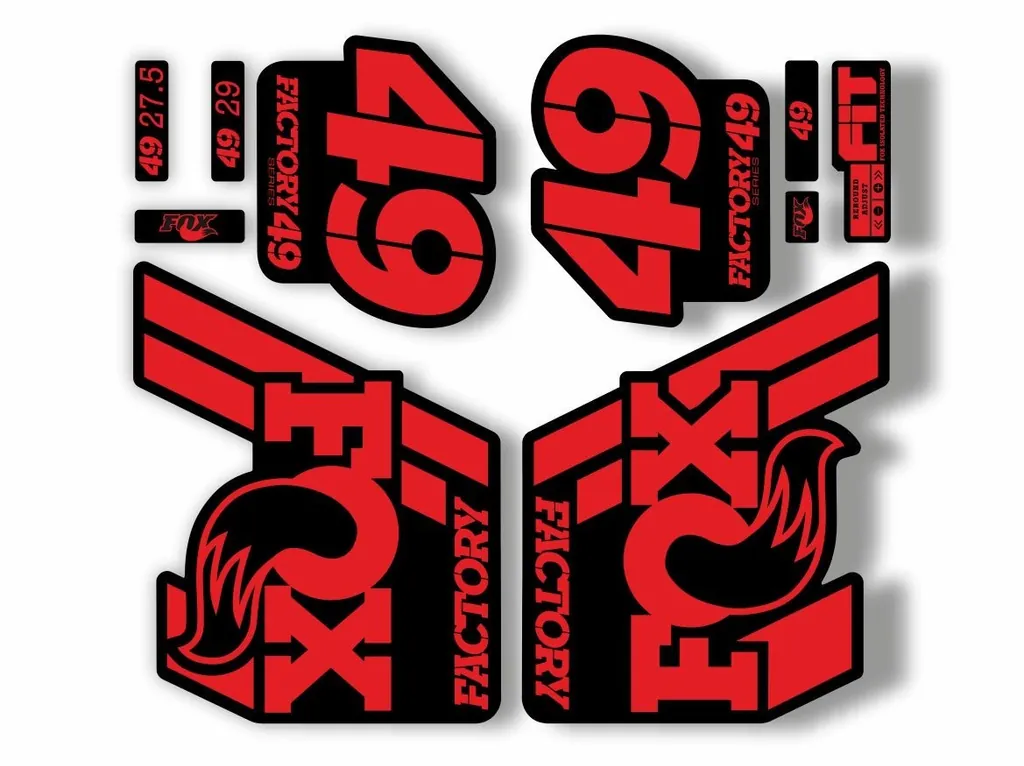 FOX 49 Float 2018-19 Forks Suspension Factory Decal Sticker Adhesive Red