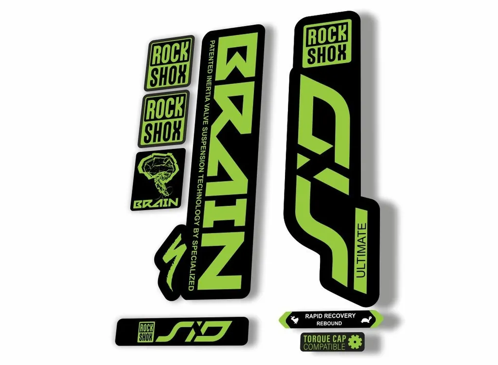Rock Shox SID Brain ULTIMATE 2020 Mountain Bike Cycling Decal Sticker Green
