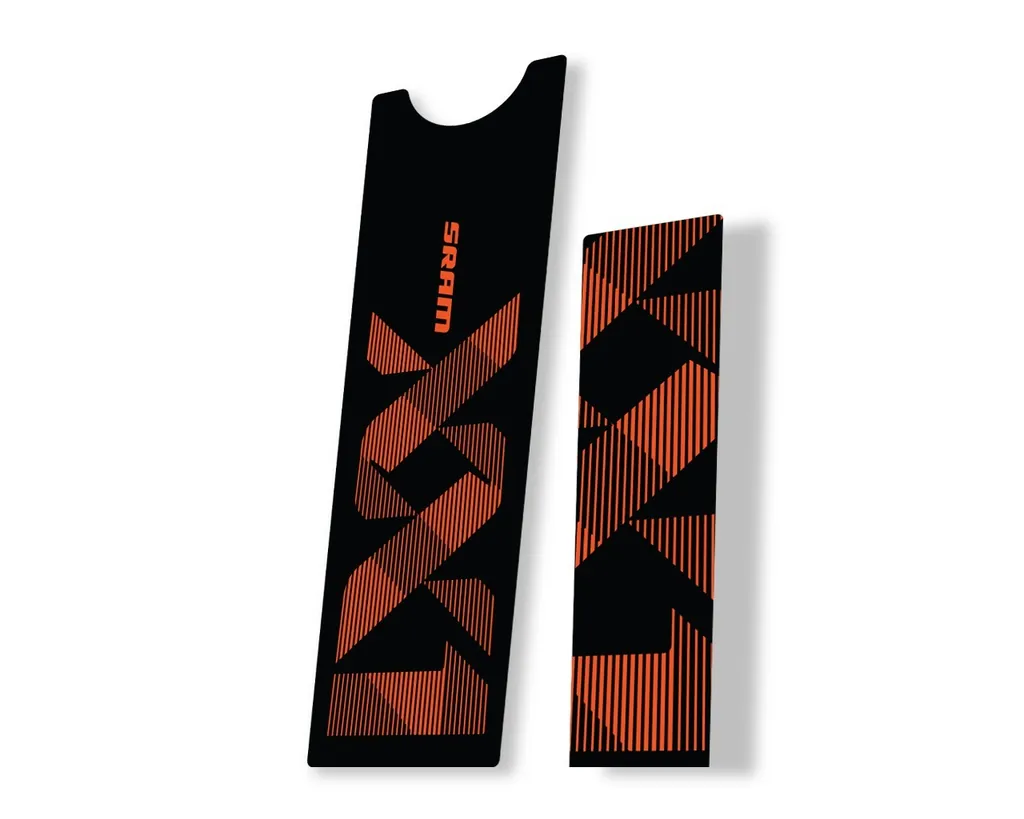Crank Set Stickers Decals MTB Sram XX1 Eagle Dub 2018 Bicycle 2Pcs Orange