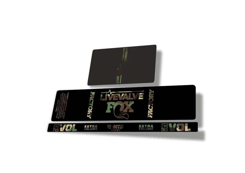 Fox 2022 Live Valve MTB Rear Shock Suspension Sticker Decal Camo