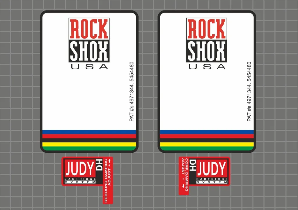 Rock Shox JUDY DH UCI 1997 Forks Decals Stickers Graphic Set Vinyl Logo Adhesive