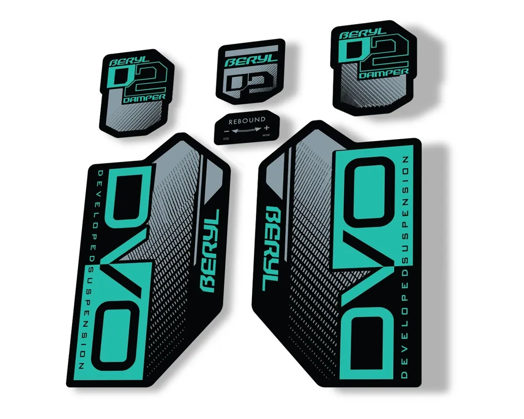 DVO Beryl D2 2019 Fork Suspension Sticker Factory Decal Adhesive Dolphin
