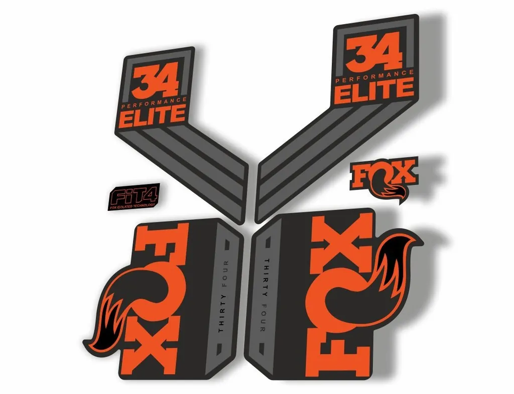 FOX 34 Elite Performance 2017-18 Fork Suspension Factory Decal Sticker Orange 1