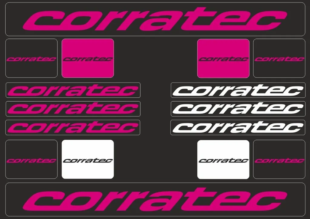 Bicycle Vinyl Frame Stickers Custom Compatible with CORRATEC Pink