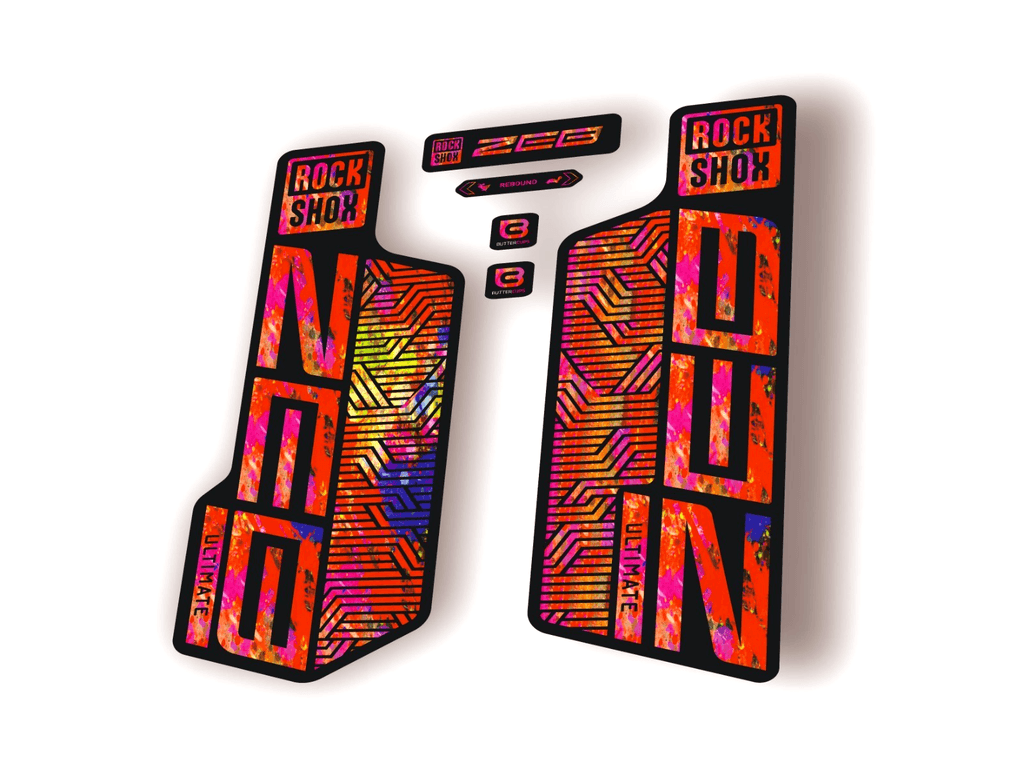 Rock Shox ZEB ULTIMATE 2024 Flight Attendant Bike Decal Sticker Oil Slick