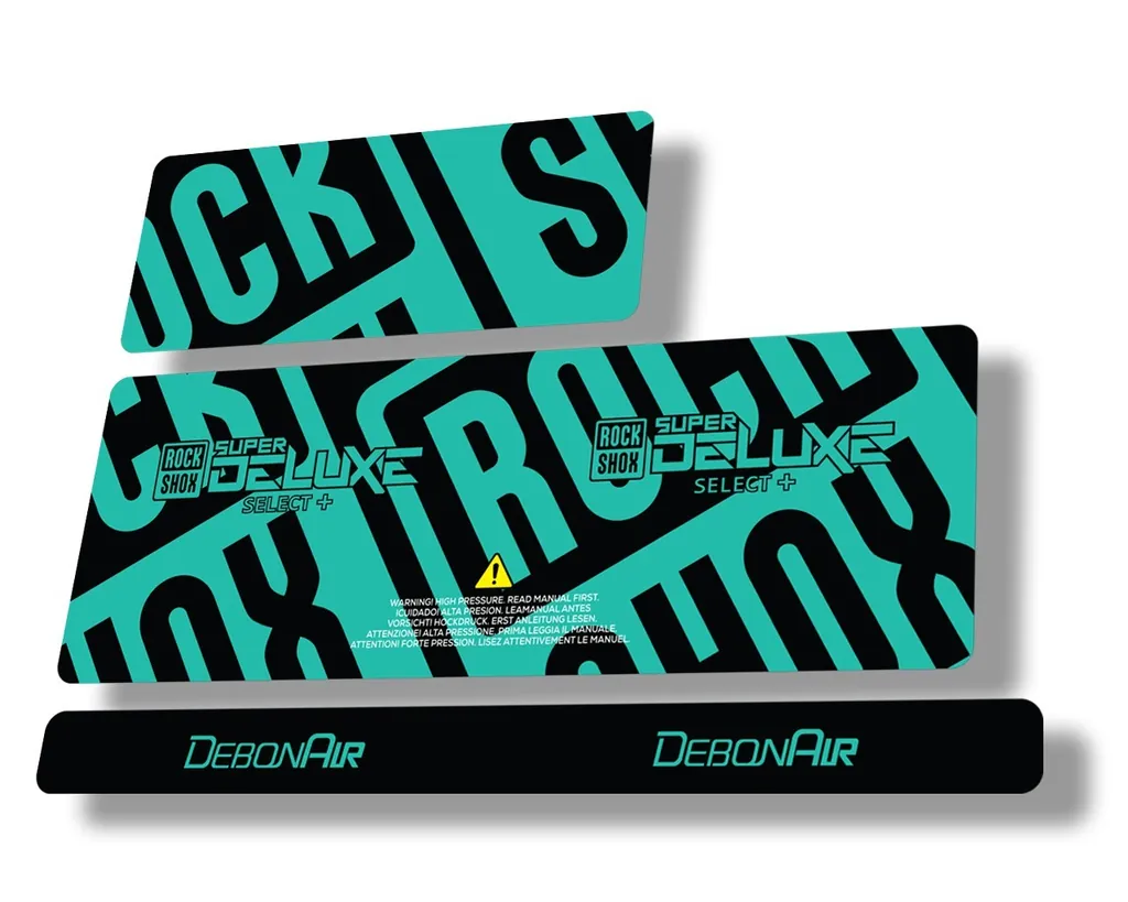 Rock Shox Super Deluxe Select Plus 2020 Rear Shock Decal Sticker Set Dolphin