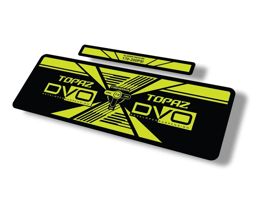 DVO 2020 Topaz AM Rear Shock Suspension Sticker Factory Decal Lime Green