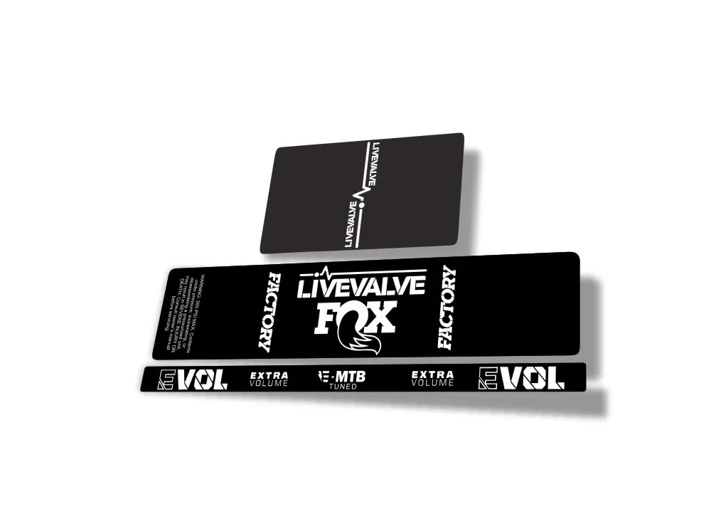 Fox 2022 Live Valve MTB Rear Shock Suspension Sticker Decal White