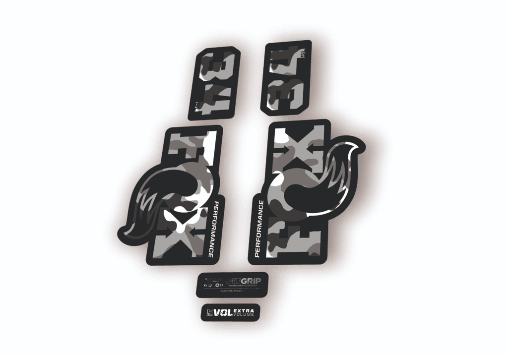 FOX 34 SL Performance 2026 Fork Factory Decal Sticker Adhesive White Camo