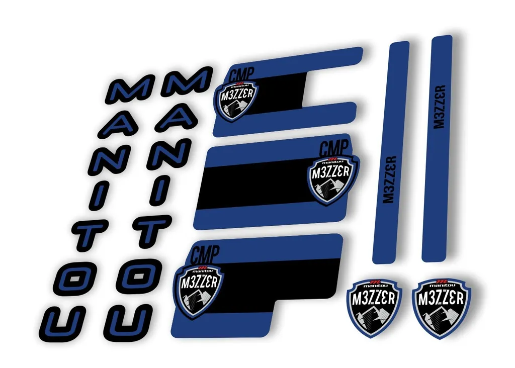 Manitou Mezzer Comp 2020 Fork Suspension Decal Kit Sticker Set Dark Blue