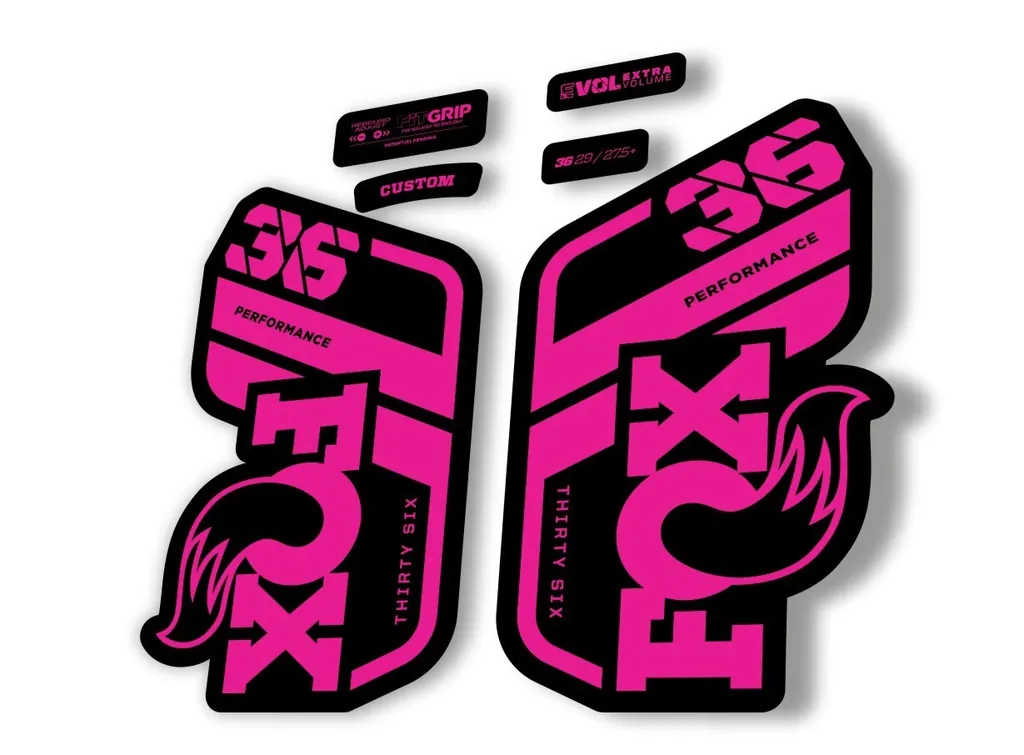 FOX 36 Performance 2021 Factory Fork Decals Suspension Sticker Pink